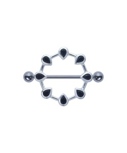 Black Nano Nipple Piercing PN-503 